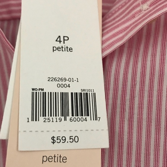 New Banana Republic pink and white button-up shirt - Picture 3 of 4